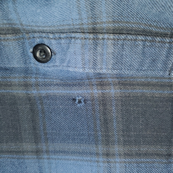 Fox Racing Plaid Flannel Long Sleeve Medium Blue Black Y2K - Picture 7 of 9